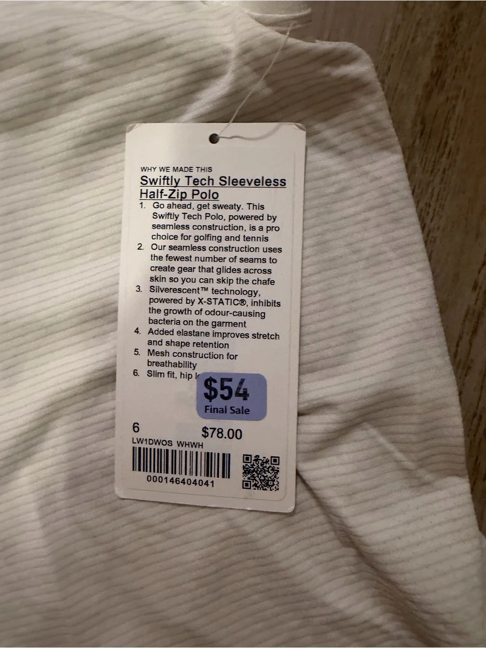 lululemon athletica swiftly tech polo white tank